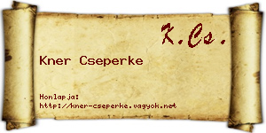 Kner Cseperke névjegykártya